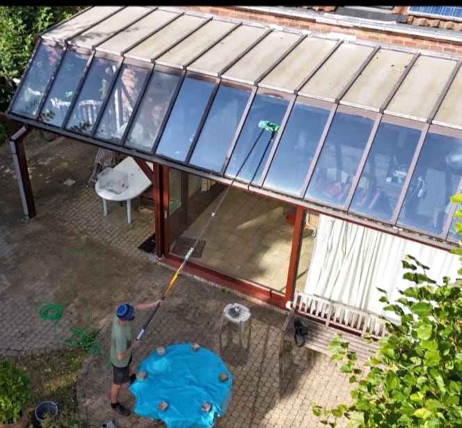 Glasdak reiniging